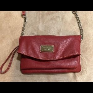 Unique vintage red leather bag/purselette